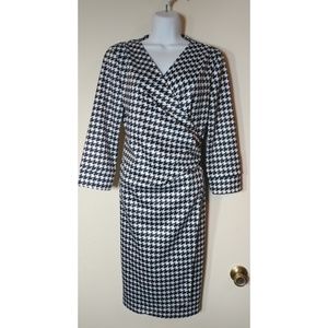 Houndstooth wrap dress, med weight poly